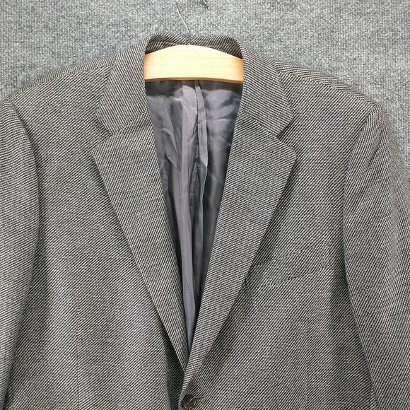 John W. Nordstrom Men's Blazer Suit Jacket Gray 44L 2-Button Cashmere Silk - Picture 3 of 14
